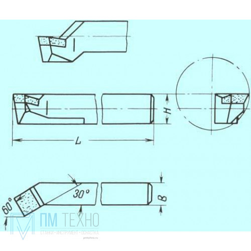 Резец токарный проходной расточной чертеж